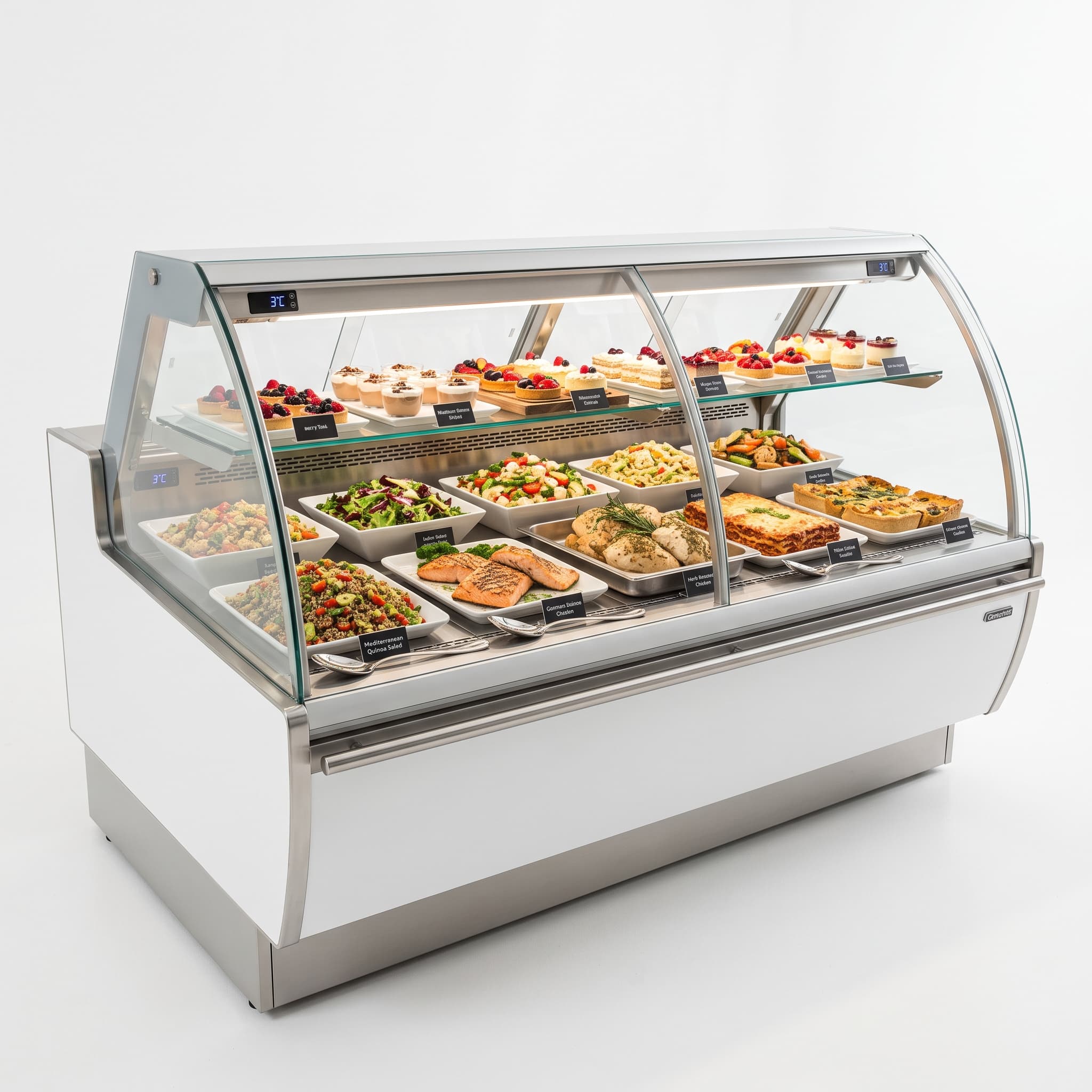 Commercial Curved Glass Cold Display Counter