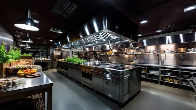 Stainless steel commercial kitchen installed by GrowFrost
